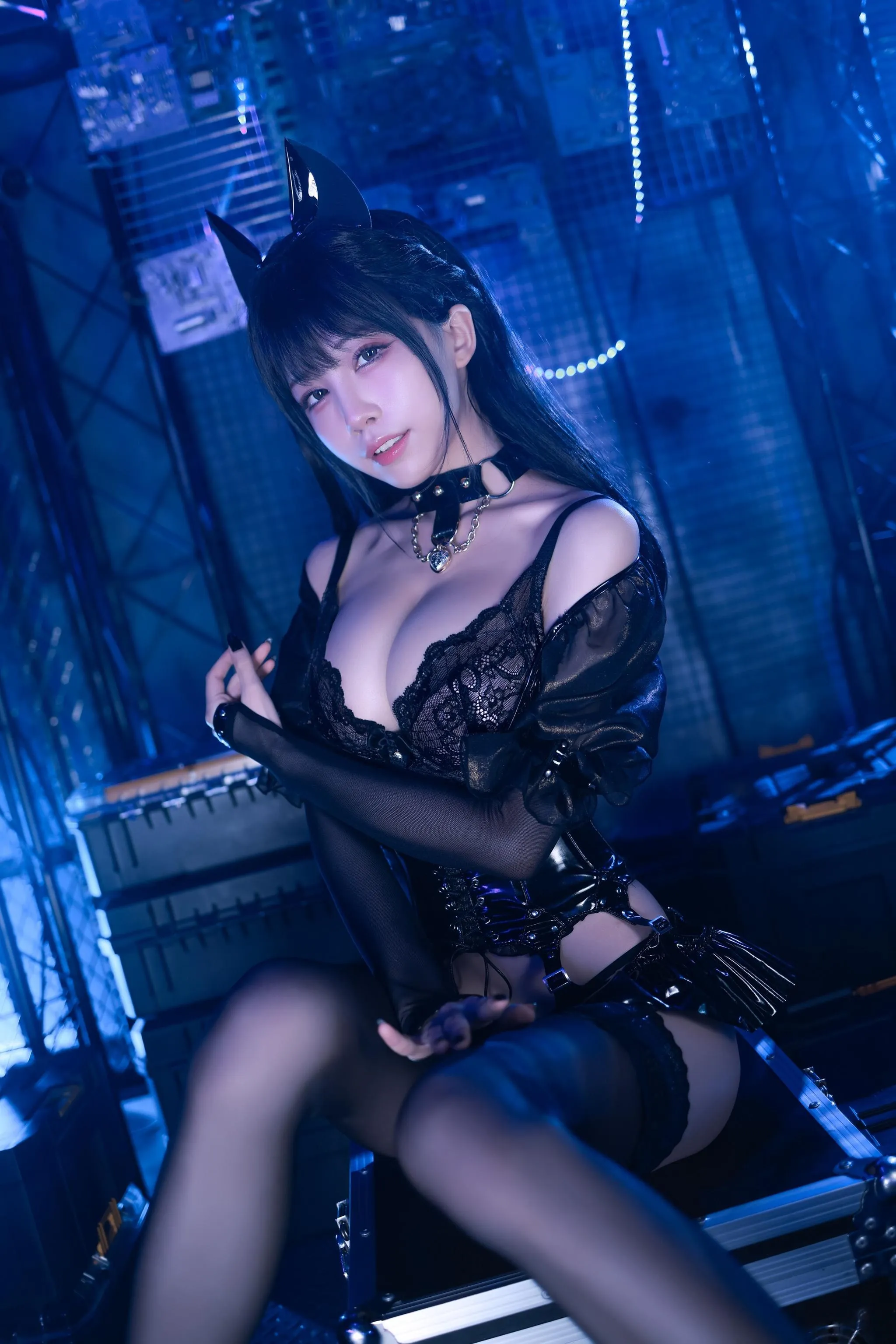 水淼Aqua – NO.94 猫咪女郎-黑色猫猫 [59P]插图6